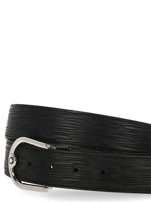 Black leather belt Mont Blanc | 198634X